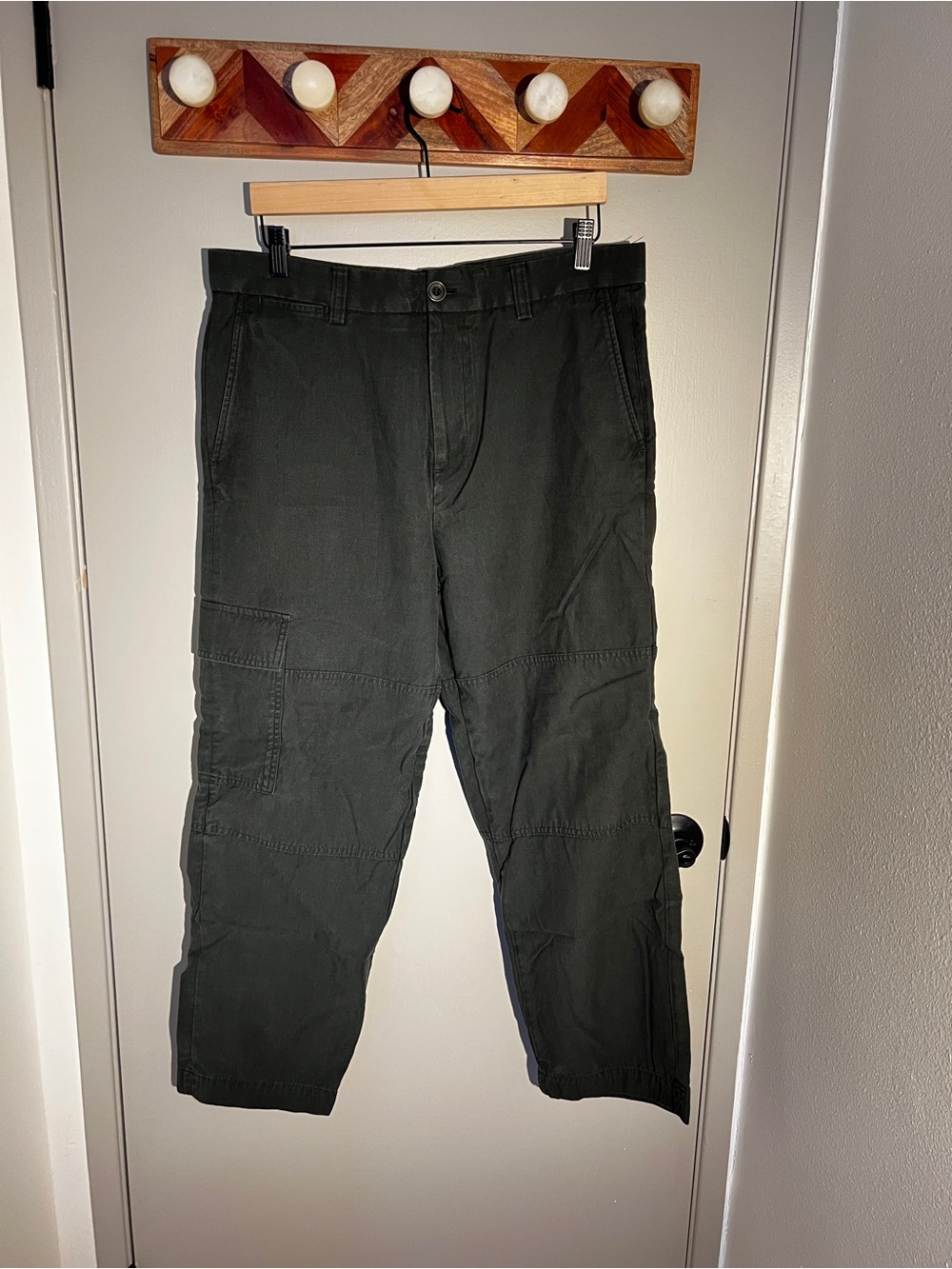 COS Men's Dark Green Cargo Pants, Utility Style, size 34